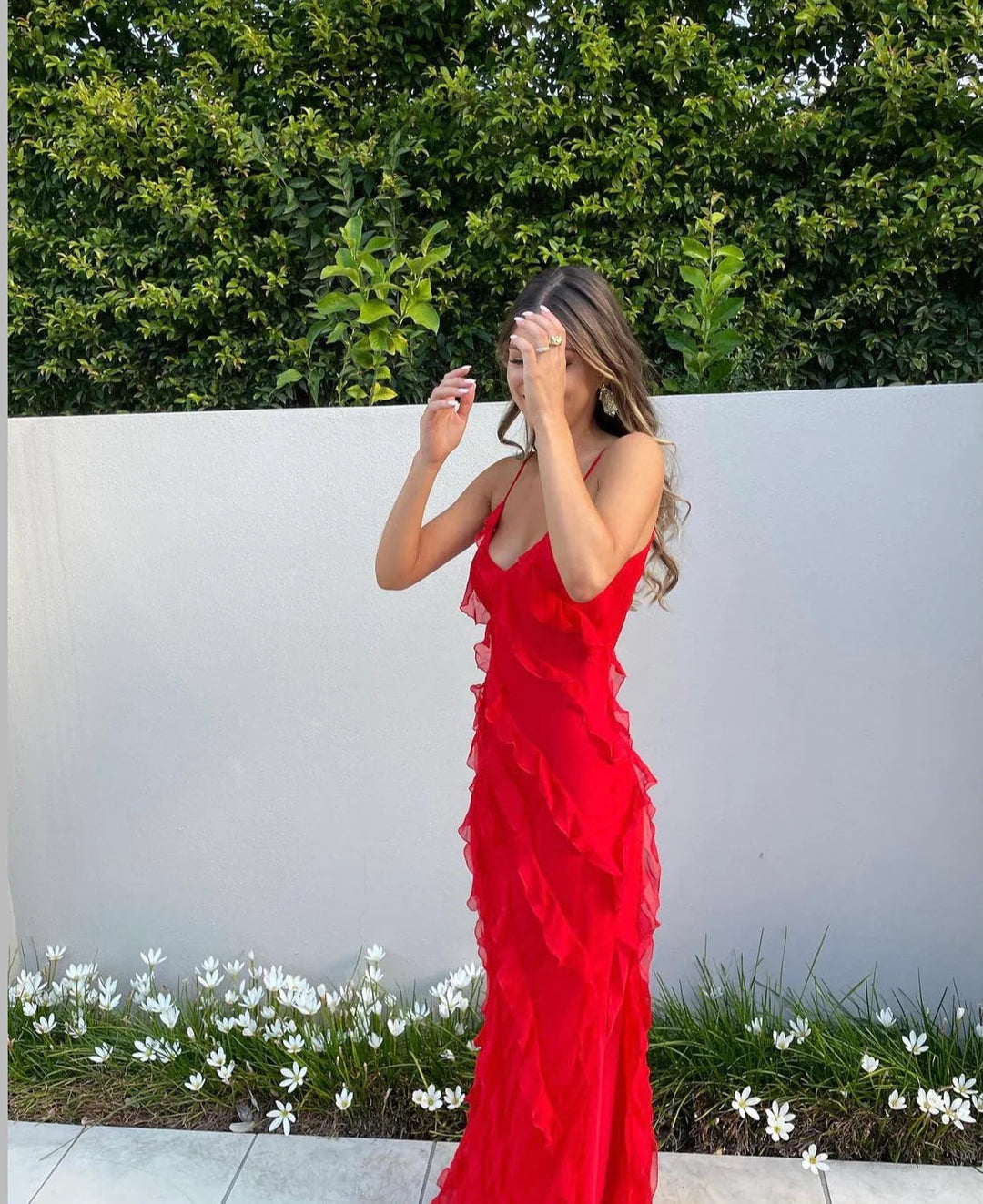 Ruffled Maxi Dress - Elena Harper