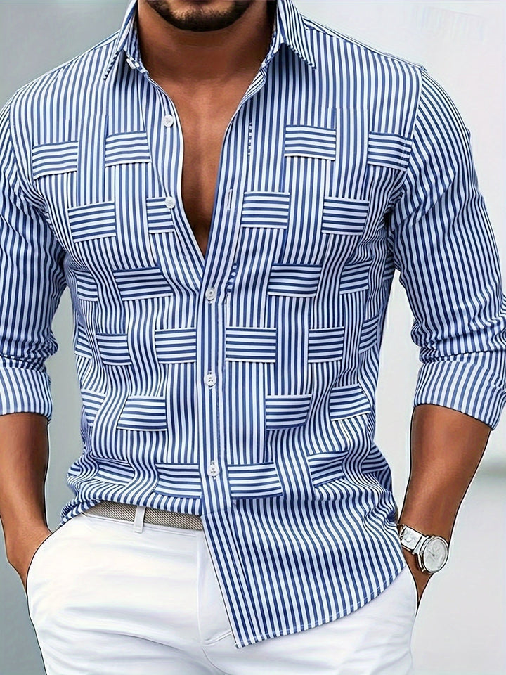 ELENA HARPER™  |  VINTAGE STRIPED SHIRT FOR MEN