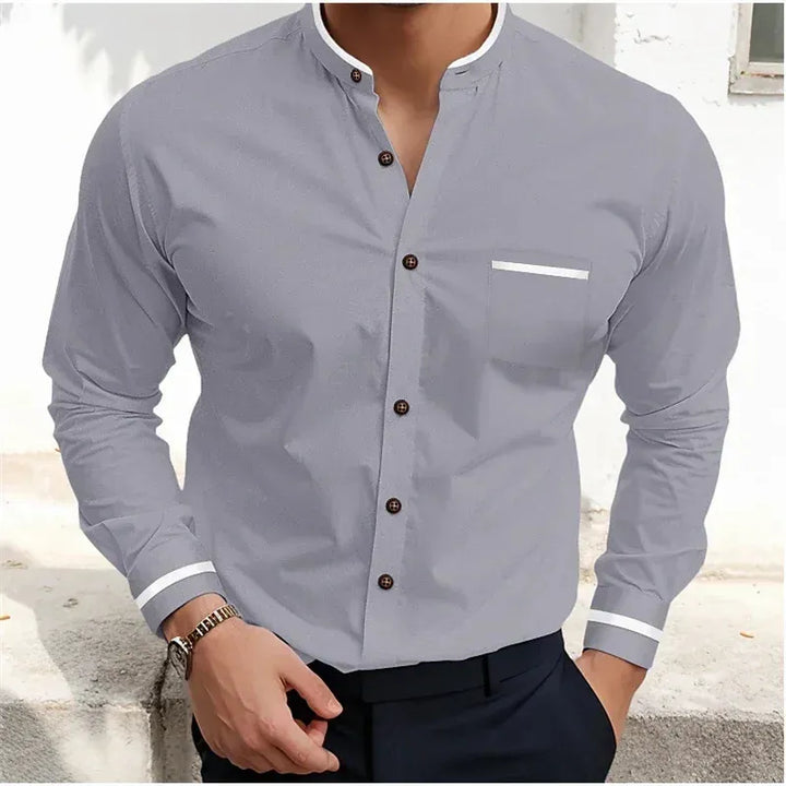 ELENA HARPER™  |  GRANDPA CONTRAST SHIRT FOR MEN