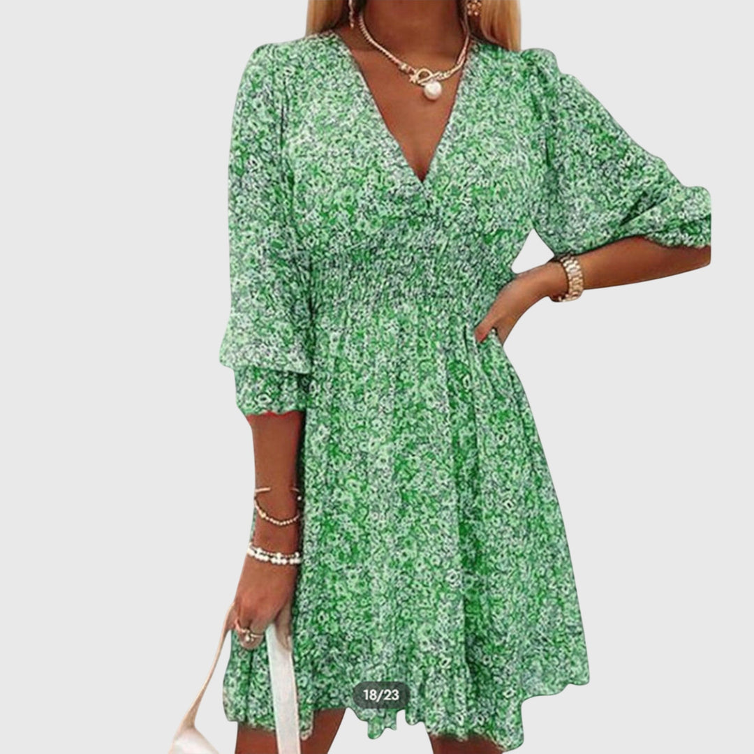 Chic Bohemian Printed Short Dress for Women