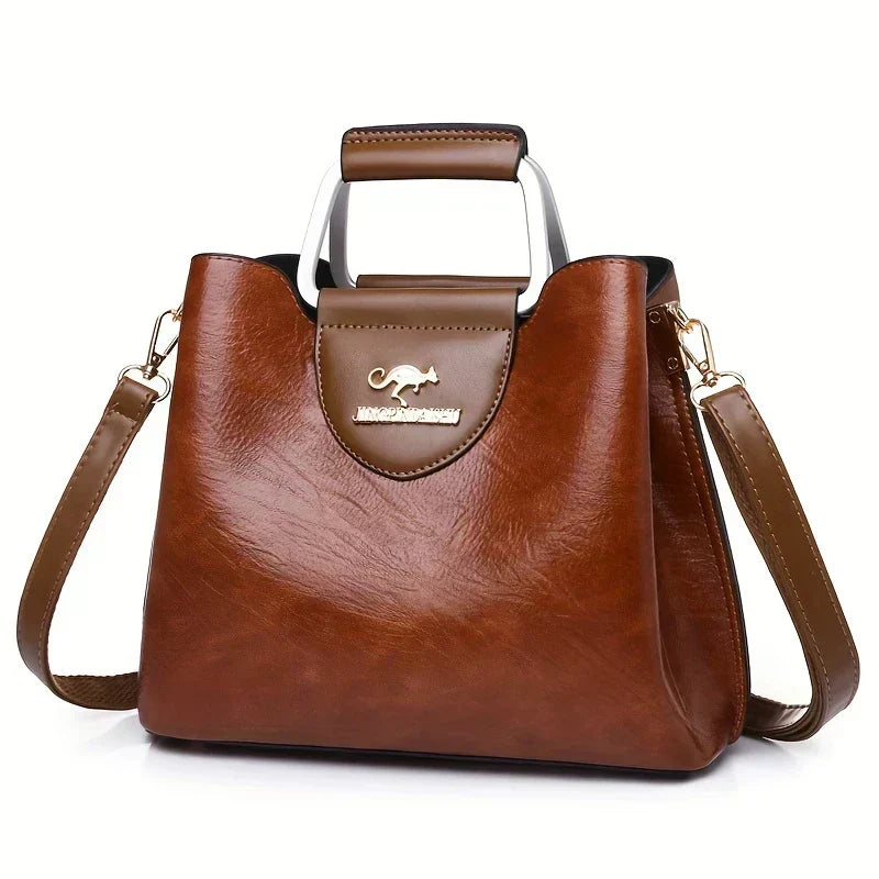 Isabella Elegant Cube-Shaped Leather Bag, view 2 - Elena Harper
