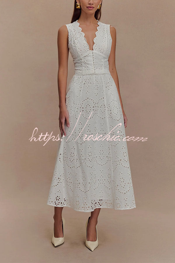 Marina Elegant Broderie Anglaise Set