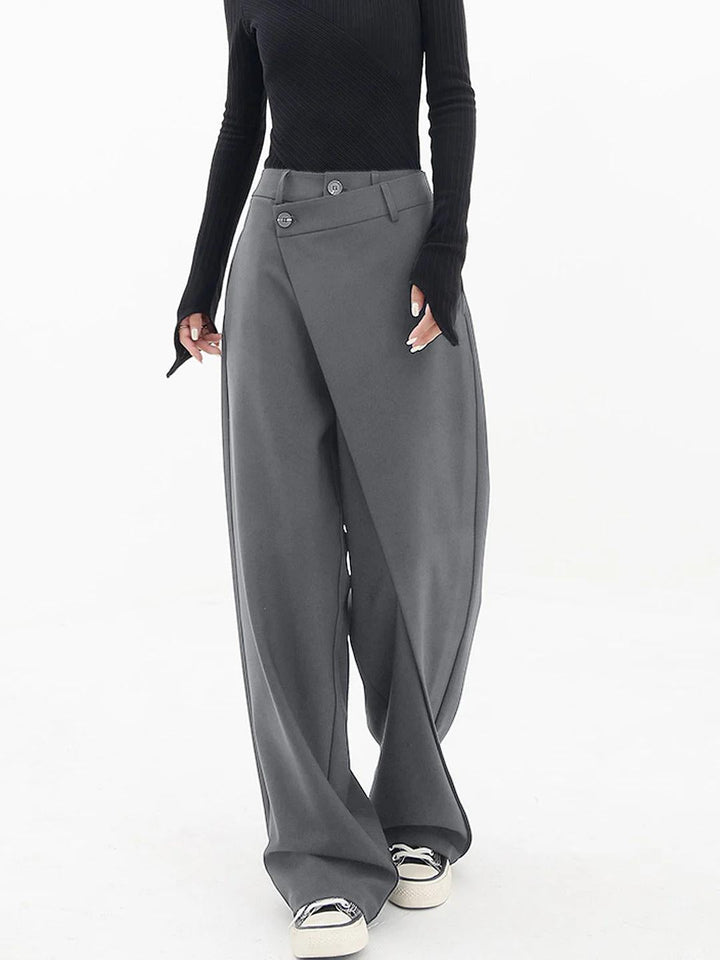 Wide-leg Women's Trousers with Structured Waist - Arleth