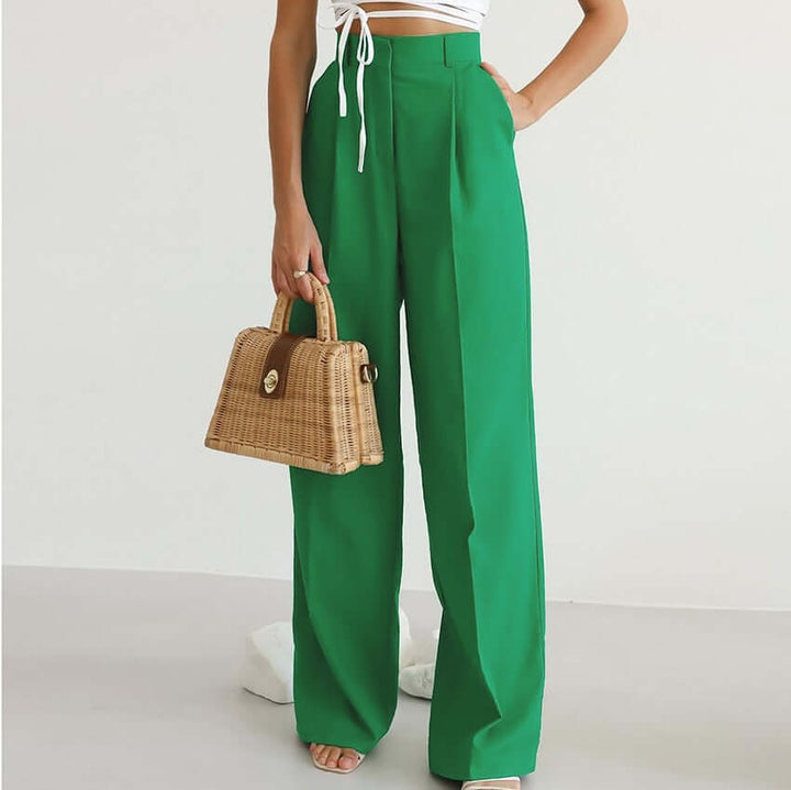Elegant High-Waisted Wide-Leg Trousers