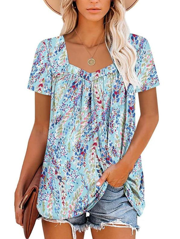 Vicky Cosy Top with Short Sleeves & Print - Elena Harper