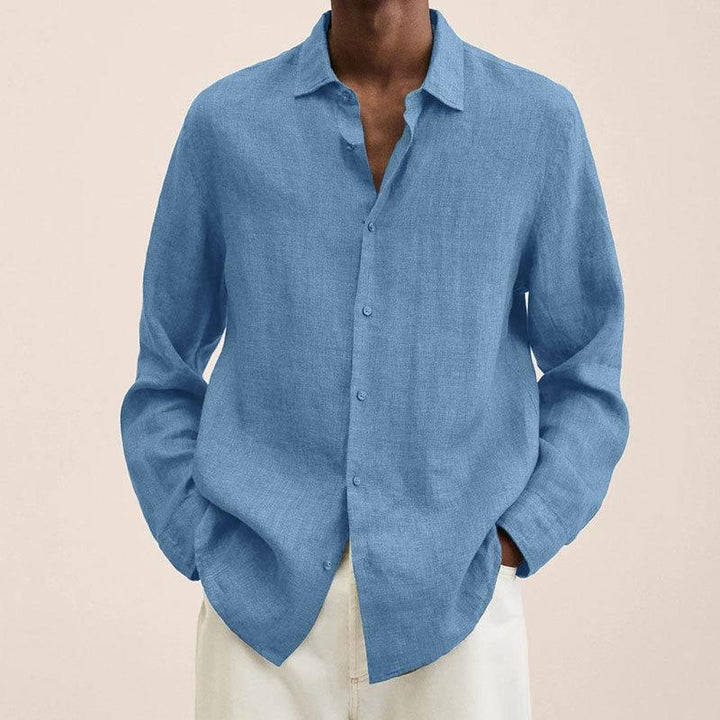 ELENA HARPER™  |  LINEN BUTTON-UP SHIRT FOR MEN