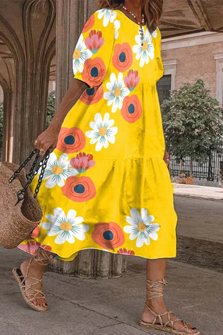 Dress with a flared skirt ideal for a feminine and romantic look