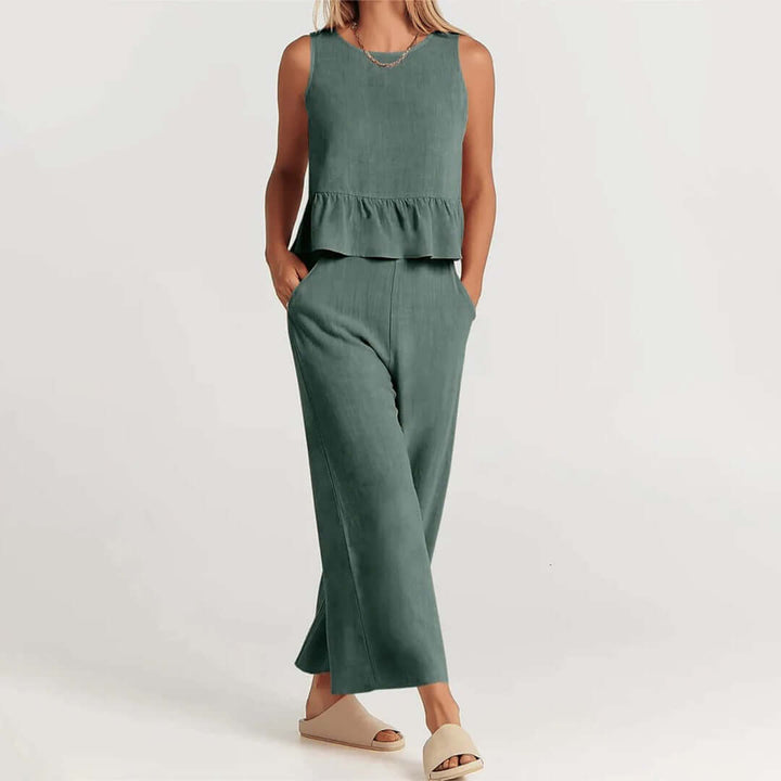 Women's Sky Blue 2-Piece Casual Set