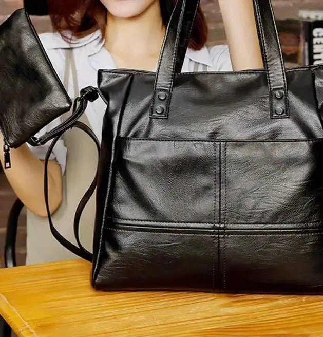 Keniana Retro Vegan Leather Bag, view 2 - Elena Harper