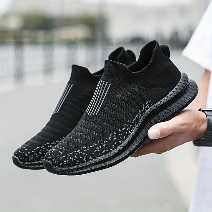 FlexStride Breathable Lightweight Knit Sneakers, view 4 - Elena Harper