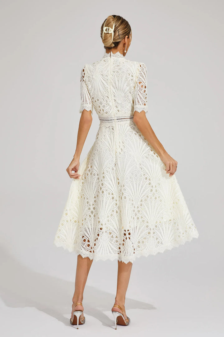 Hallie Lace Midi Dress - Elena Harper