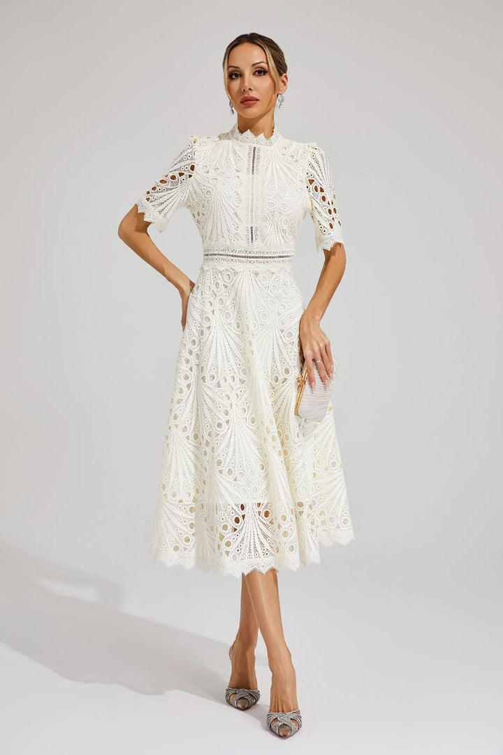 Hallie Lace Midi Dress - Elena Harper