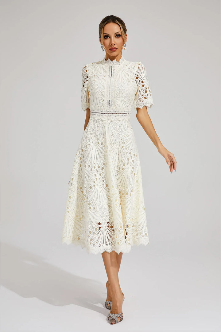 Hallie Lace Midi Dress - Elena Harper