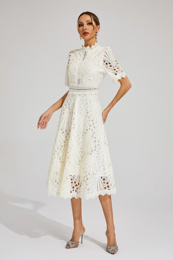Hallie Lace Midi Dress - Elena Harper