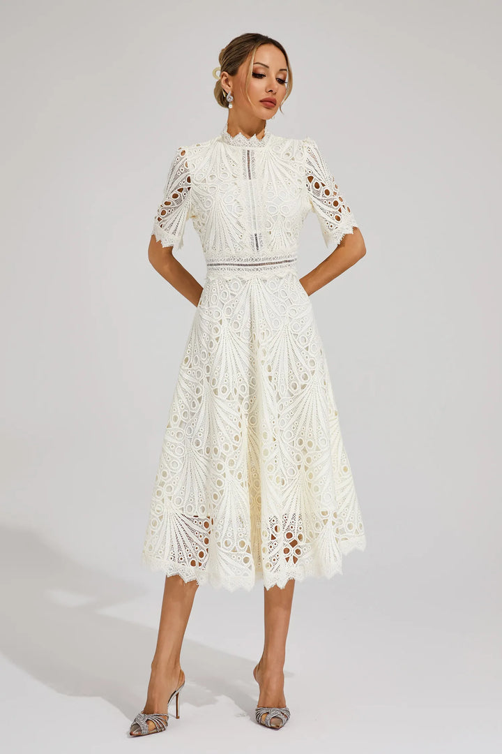 Hallie Lace Midi Dress - Elena Harper