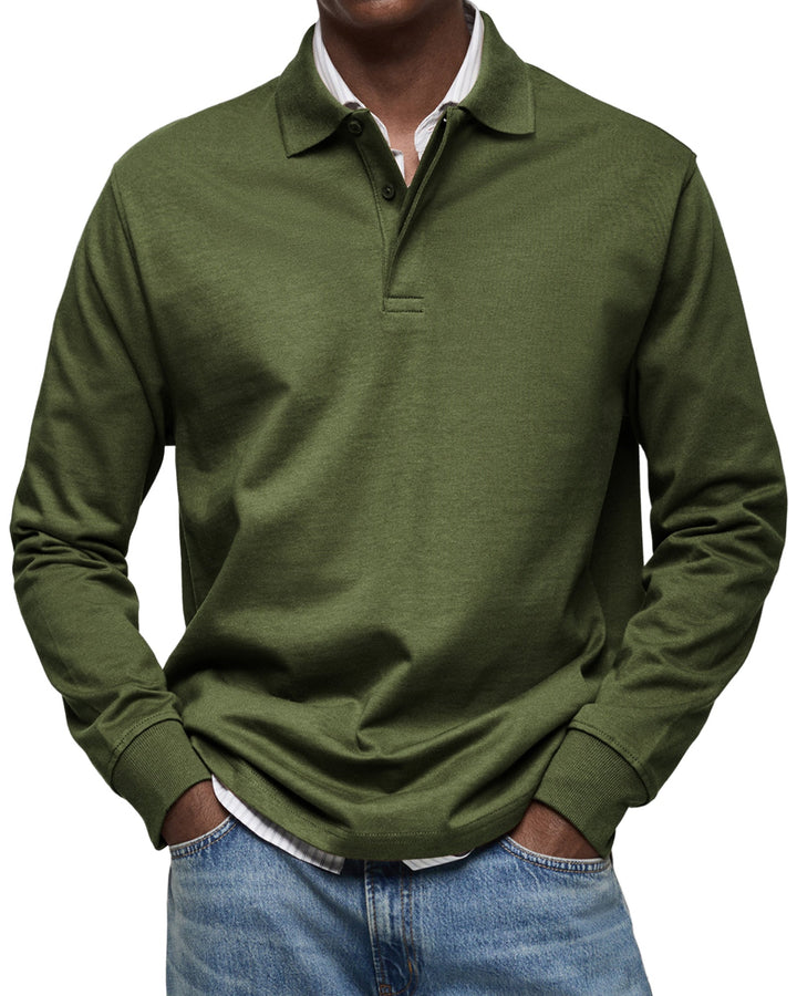 ALJUR - CASUAL LONGSLEEVE POLO