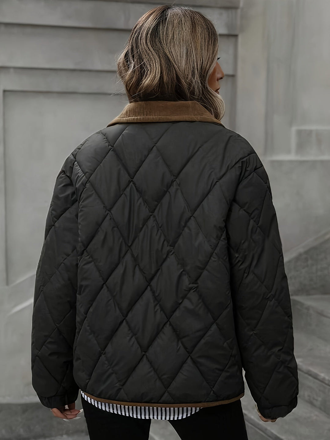 Sabine - Elegant Short Quilted Down Jacket
