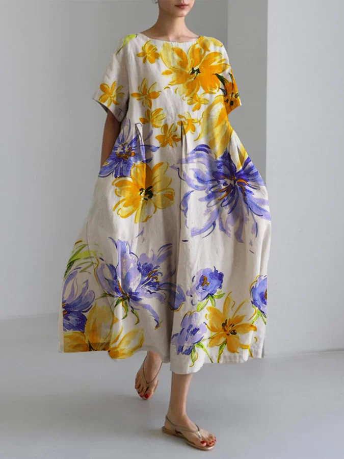 Mabel Women’s Elegant Floral Maxi Dress - Elena Harper