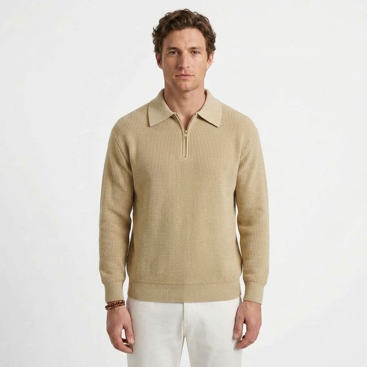 High Neck Half-Zip Sweater
