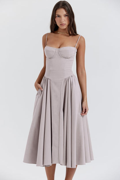 Elara Elegant Corset Sundress - Elena Harper