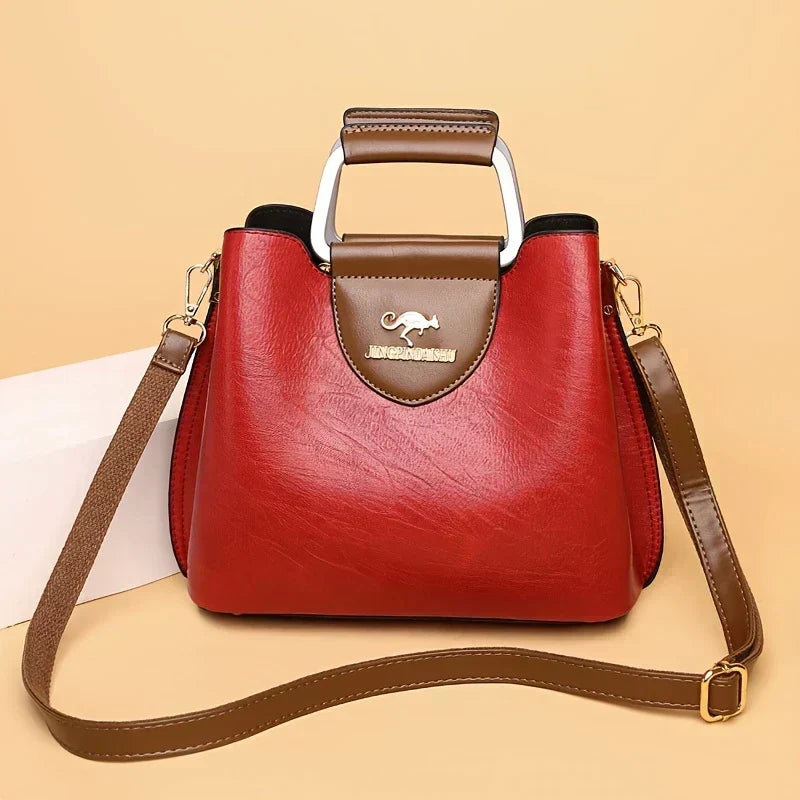 Isabella Elegant Cube-Shaped Vegan Leather Bag - Elena Harper