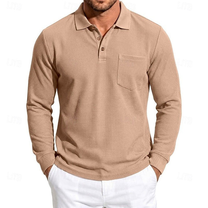 Leon | Elegant and Classic Long Sleeve Polo Shirt