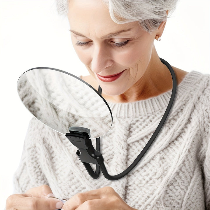 Hands-Free Magnifying Glass with Neck Strap – 5X Magnification