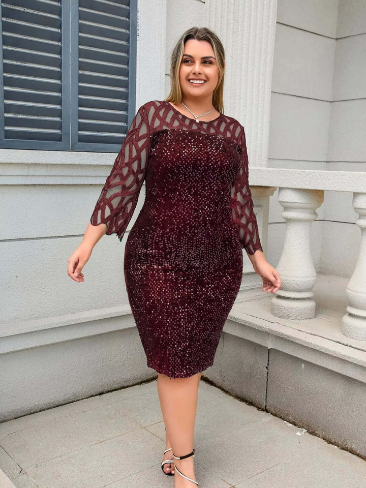 Women's Sequin Lace Dress