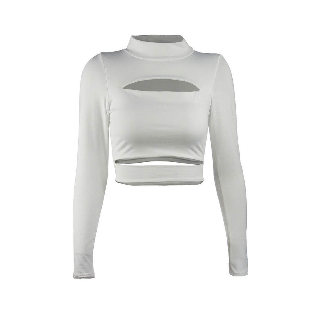 Women's Crop Top with High Neck and Cut-Outs Orélia, view 5 - Elena Harper