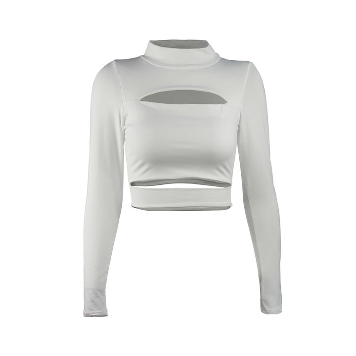 Women's Crop Top with High Neck and Cut-Outs Orélia, view 5 - Elena Harper
