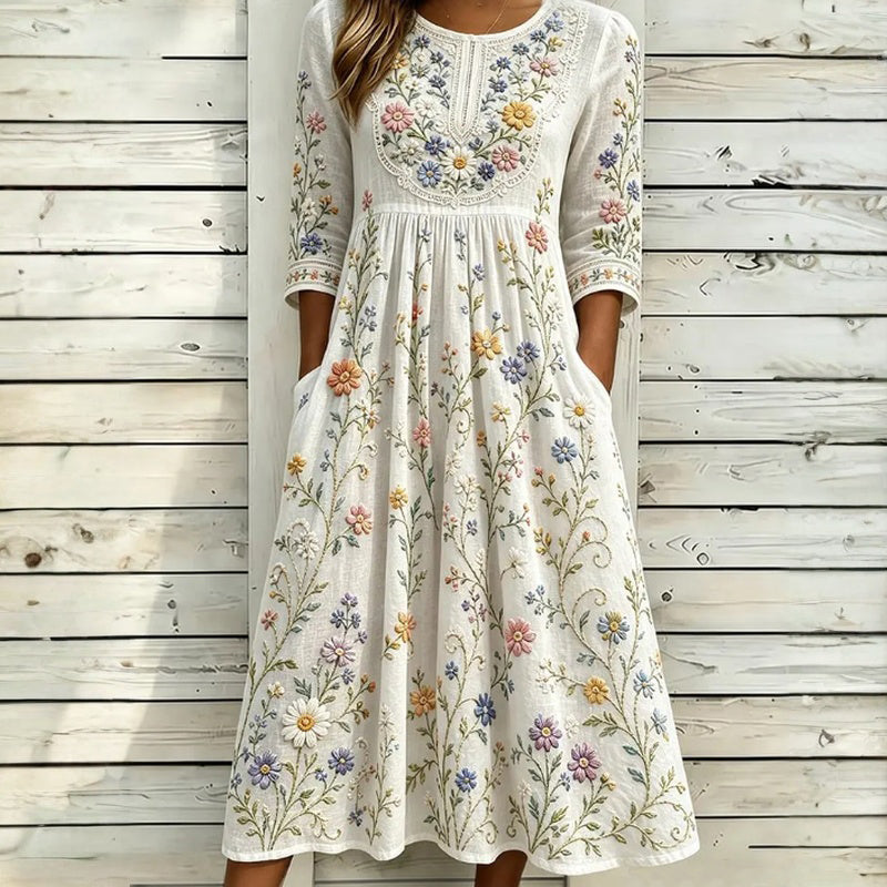 Casual Floral Print Dress