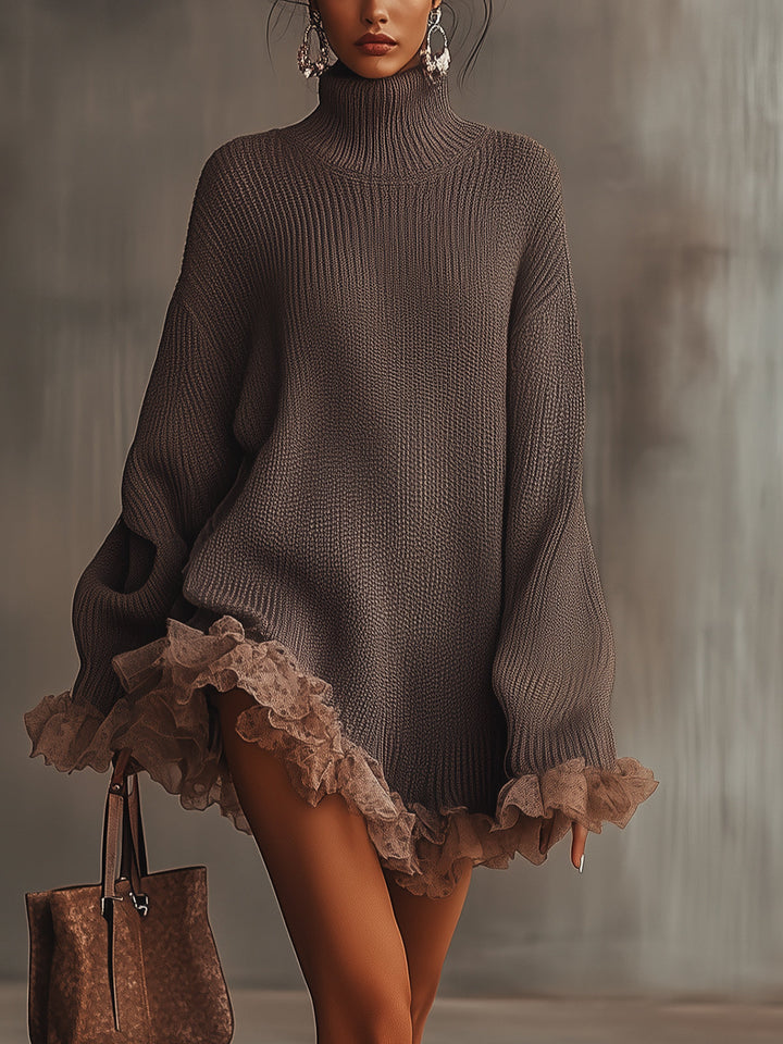 Krystal™ Ruffled Sweater Dress