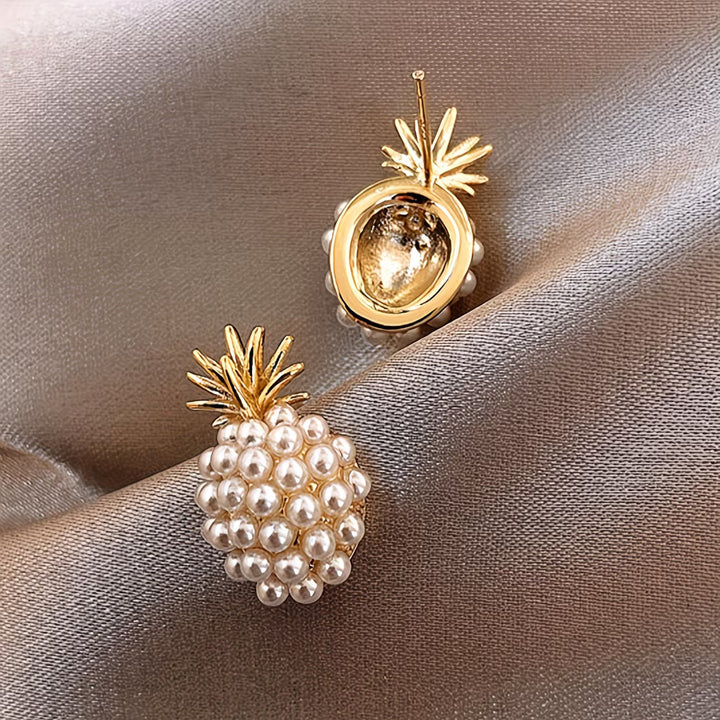 Women's Pearl Pineapple Drop Earrings
