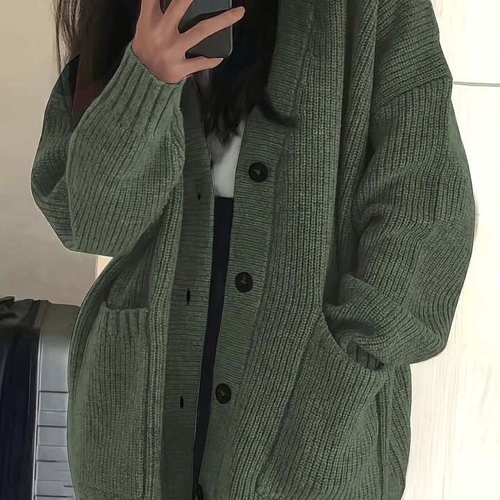 Charlotte - Elegant Oversized Buttoned Cardigan