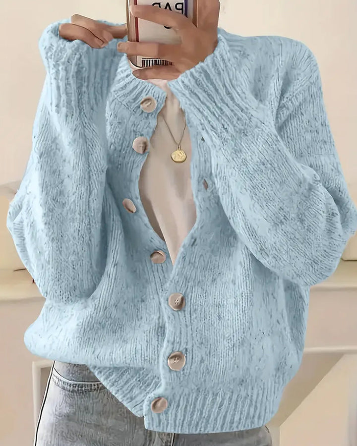 CLAIRE – COZY BUTTON-UP TEXTURED CARDIGAN