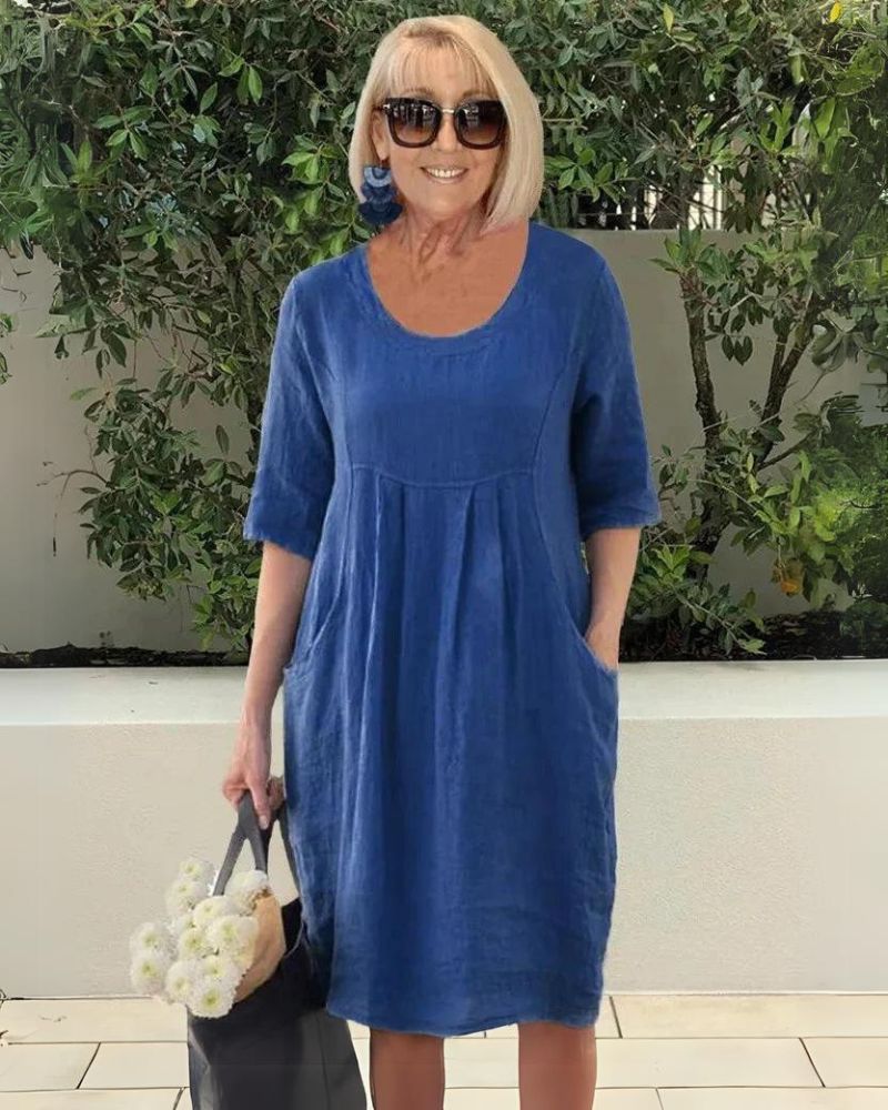 Elara Comfortable Dress with Pockets - Elena Harper