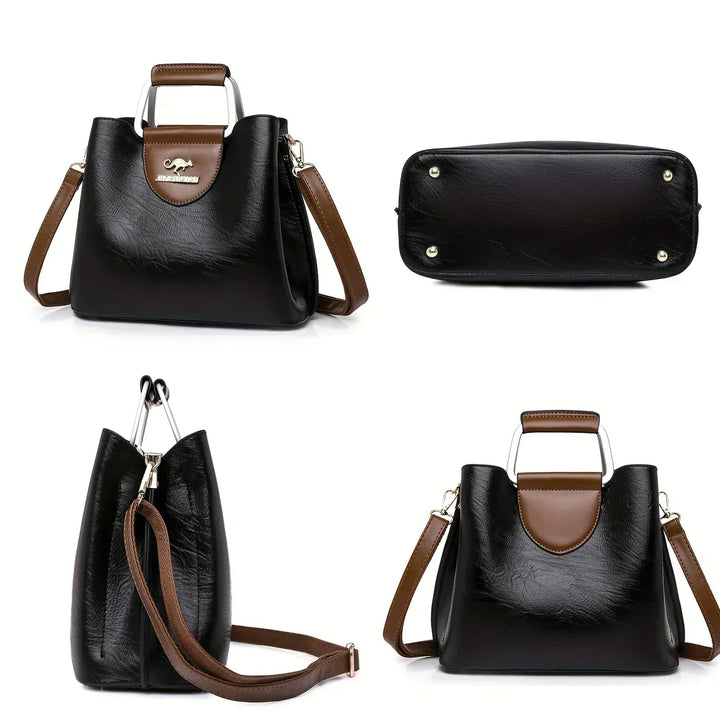 Isabella Elegant Cube-Shaped Leather Bag, view 7 - Elena Harper