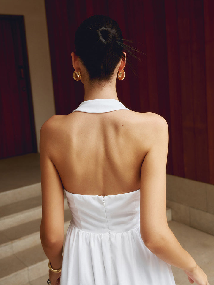 A-Line Dress with American Neckline - Elena Harper