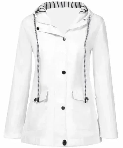 Women's Waterproof Hooded Jacket with Practical Pockets