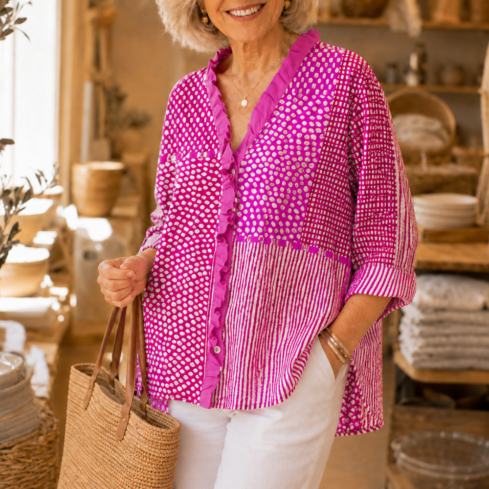 Christina | Casual and Comfortable Women's Tunic Blouse with Ruffles