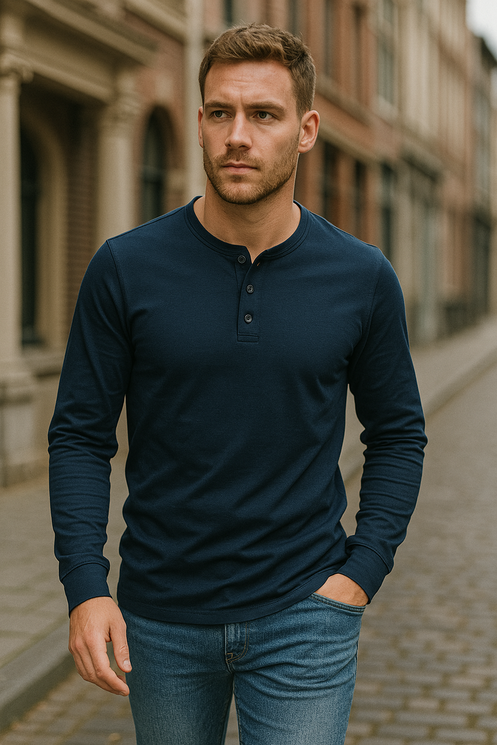 ELENA HARPER™  |  LONG BUTTON-UP SHIRT FOR MEN