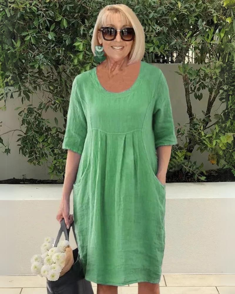 Elara Comfortable Dress with Pockets - Elena Harper