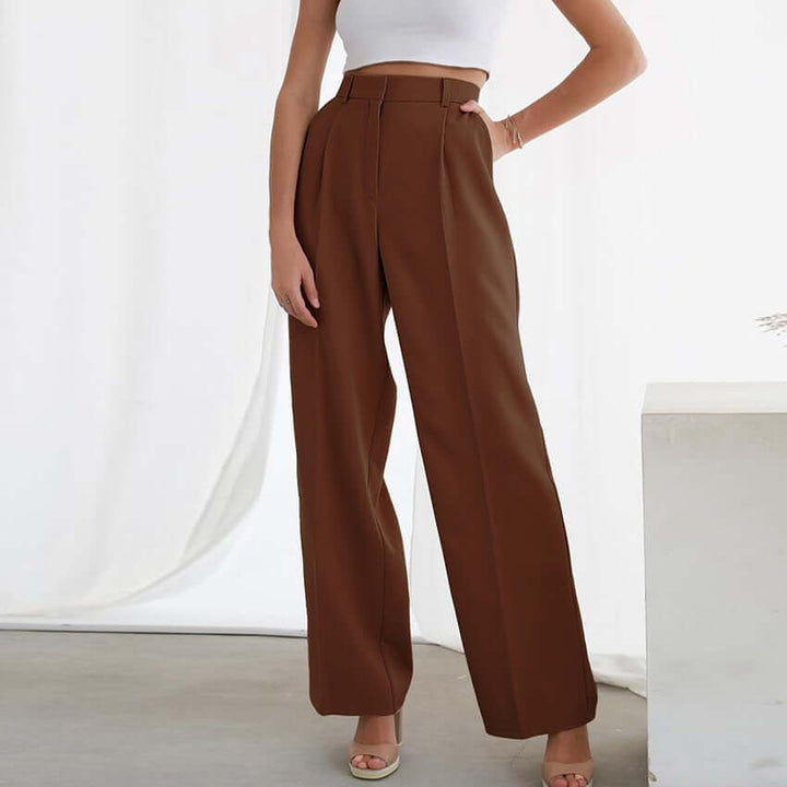 Elegant High-Waisted Wide-Leg Trousers