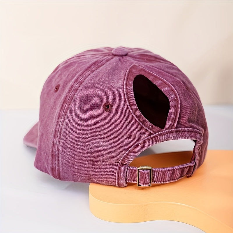 Women's Ponytail Baseball Cap - Breathable Comfort & UV Protection