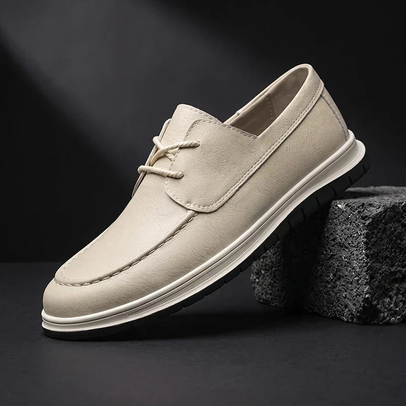 Elio | Earth Tone Vegan Leather Sneakers