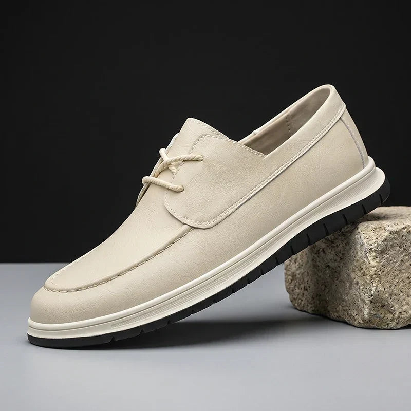 Elio | Earth Tone Vegan Leather Sneakers