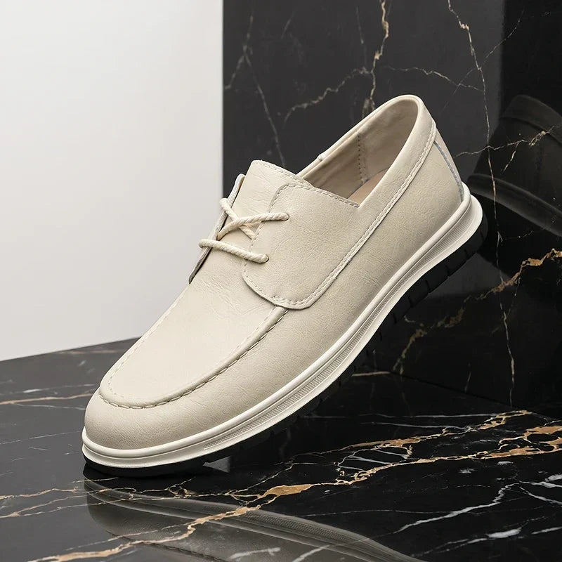 Elio | Earth Tone Vegan Leather Sneakers