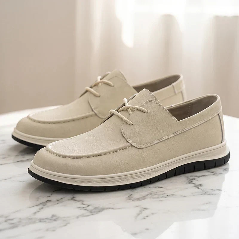 Elio | Earth Tone Vegan Leather Sneakers