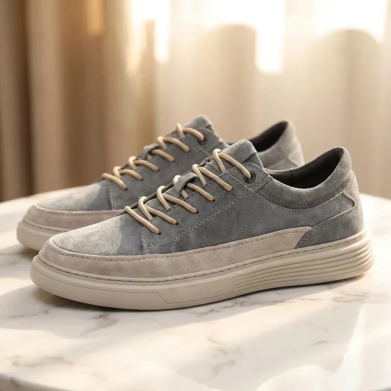 Enzo Premium Suede Cushioned Sneakers - Elena Harper