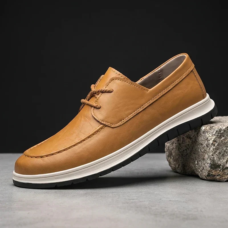 Elio | Earth Tone Vegan Leather Sneakers